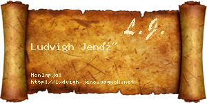 Ludvigh Jenő névjegykártya