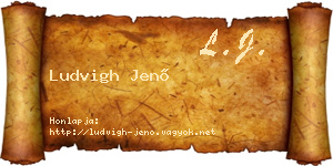 Ludvigh Jenő névjegykártya