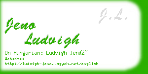 jeno ludvigh business card